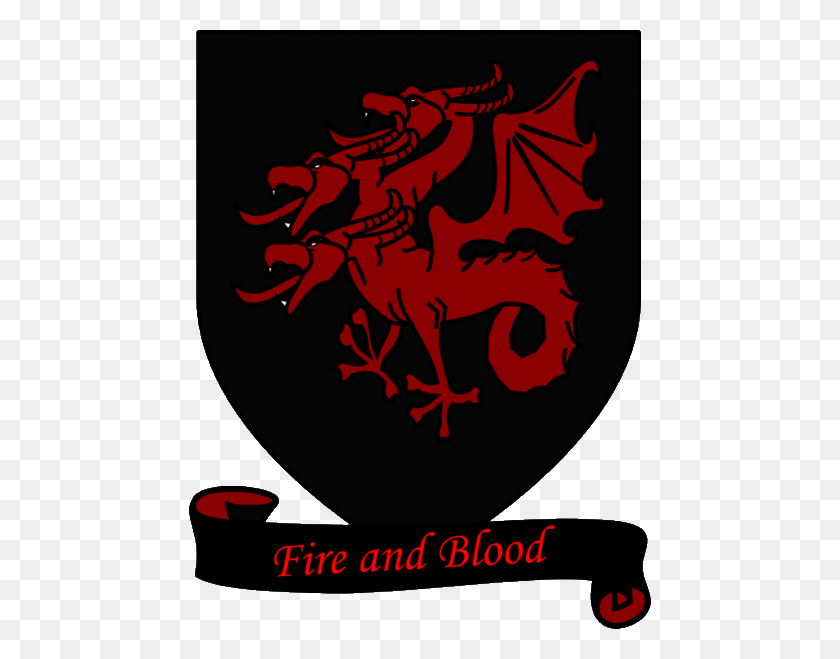 462x599 A Song Of Ice And Fire Arms Of House Targaryen Black Scroll - Daenerys Targaryen PNG