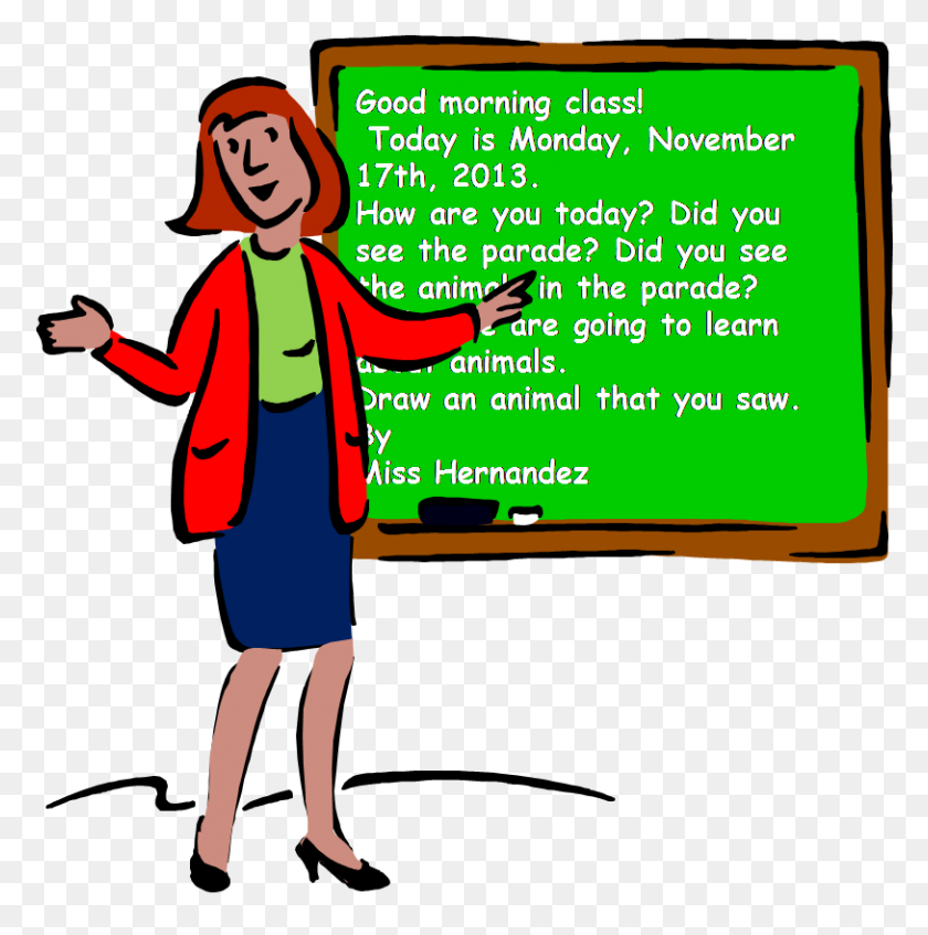 813x821 A Teacher's Idea Benefits Of Morning Messages - Good Student Clipart