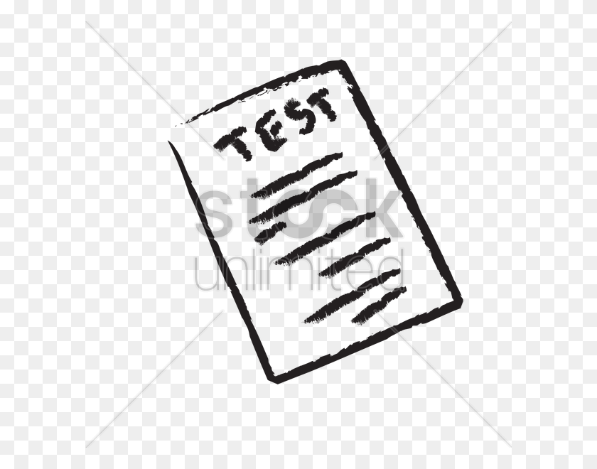600x600 A Test Paper Vector Image - Test Review Clipart
