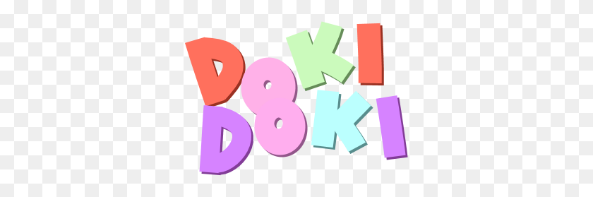 316x219 A Transparent Doki Doki For All Your Doki Doki Logo Needs Ddlc - Doki Doki Literature Club Logo PNG