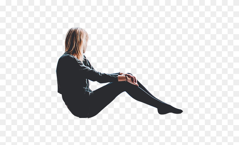 450x450 A Woman Seated - Sitting Person PNG