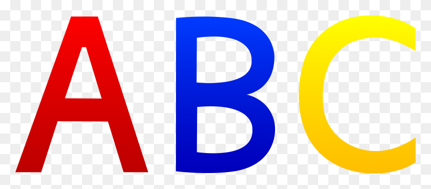 7608x3008 Abc Alphabet Letters - Clipart Abc