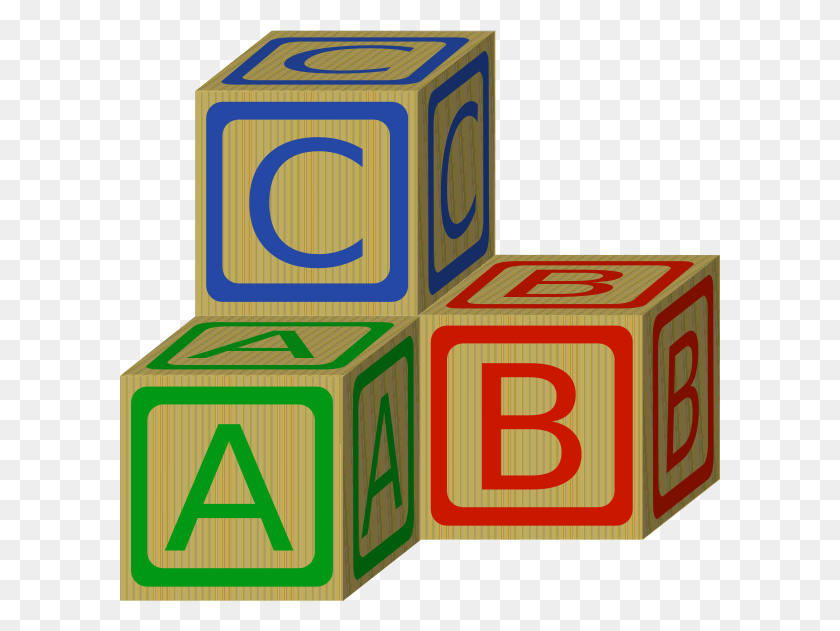 600x571 Abc Blocks Clip Art Free Vector - Baby Blocks Clip Art