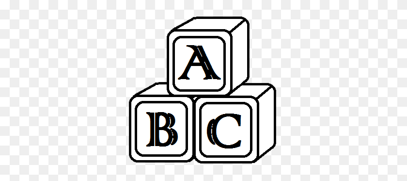 328x313 Abc Blocks Clipart Image Group - Daycare Clipart Black And White