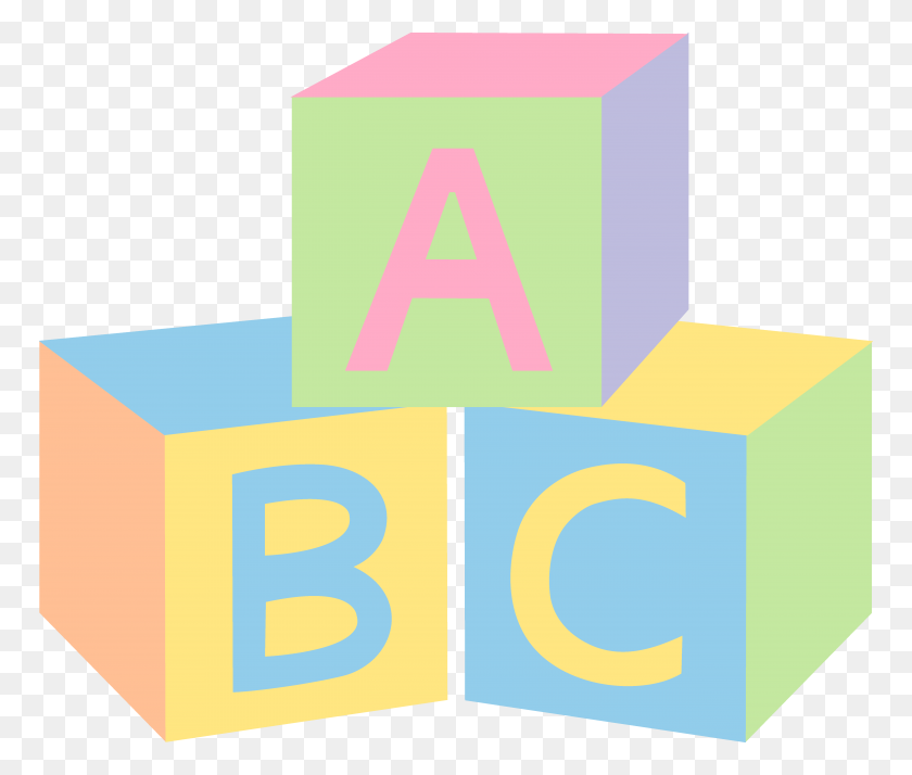 768x654 Abc Blocks Pastel Abc Детские Блоки Бесплатные Картинки - Пастельный Клипарт