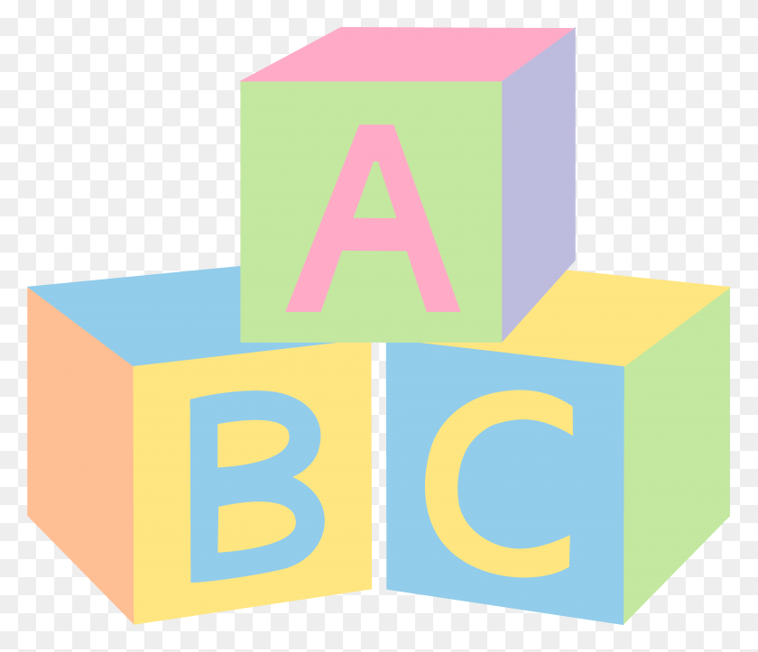 5170x4401 Abc Blocks Pastel Abc Baby Blocks Free Clip Art - Clipart Smart