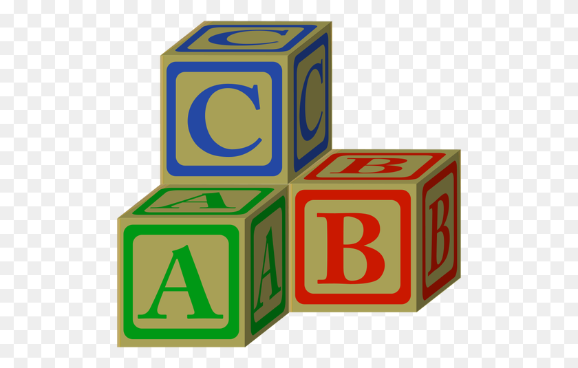 500x475 Abc Blocks Vector Image - Toy Blocks Clipart
