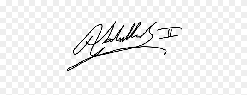 448x264 Abdullah Ii Of Jordan's Signature King Abdullah Ii Of Jordan - Donald Trump Signature PNG