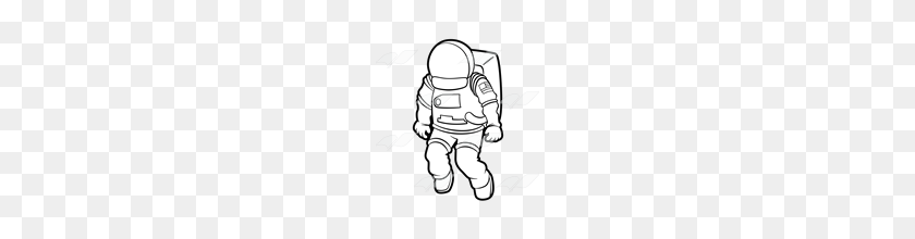 160x160 Abeka Clip Art Astronaut - Astronaut Black And White Clipart