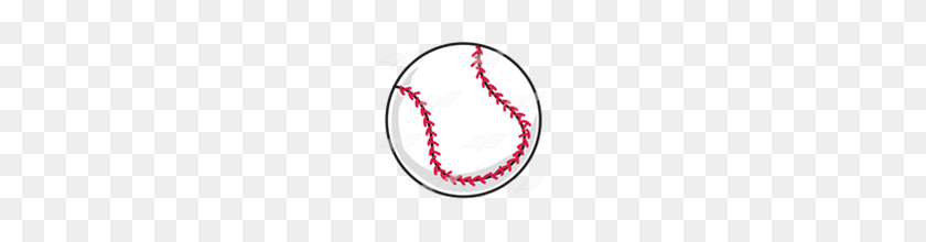 160x160 Abeka Clip Art Baseball With Crisscross Stitches - Baseball Stitches PNG
