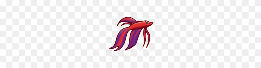 160x160 Абека Клипарт Бетта Рыба Красный И Фиолетовый - Бетта Рыба Png