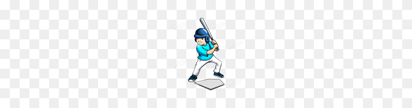 160x160 Abeka Clip Art Blue Baseball Batter - Baseball Batter Clipart