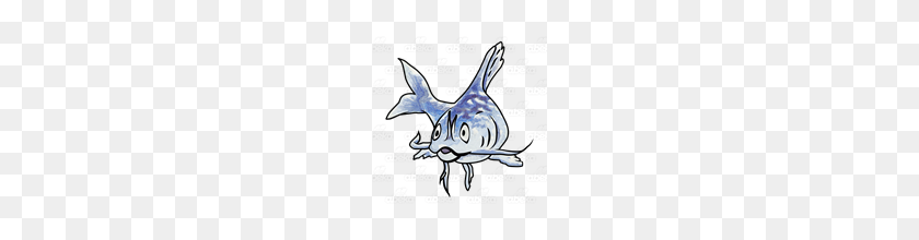 160x160 Abeka Clip Art Blue Catfish - Catfish PNG