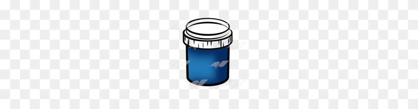 160x160 Abeka Clip Art Blue Paint Jar - Jar Clipart