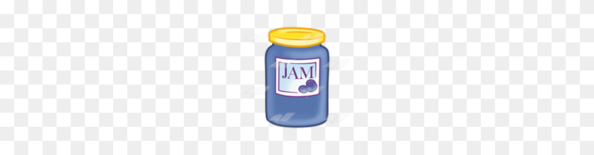 160x160 Abeka Clip Art Blueberry Jam Jar With Lid - Jam PNG