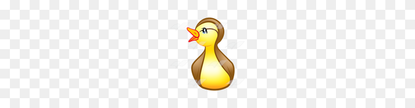 160x160 Abeka Clip Art Brown Duckling Facing Front, Looking Left - Duckling Clipart
