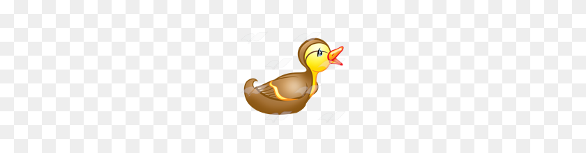 160x160 Abeka Clip Art Brown Duckling Facing Right - Duckling Clipart