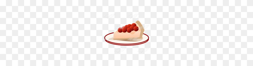 160x160 Abeka Clip Art Cherry Cheesecake Piece On A Plate - Cheesecake PNG