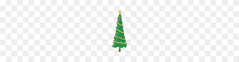 160x160 Abeka Clip Art Christmas Tree Narrow, Decorated - Christmas Tree Star Clipart