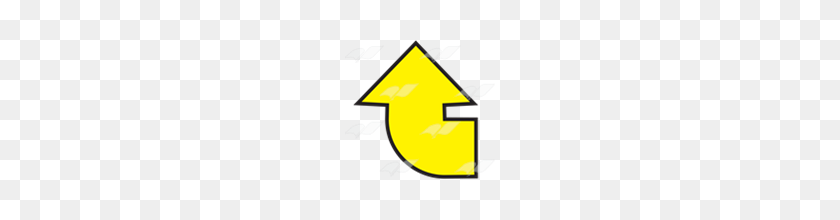 160x160 Abeka Clip Art Curved Yellow Arrow - Yellow Arrow PNG