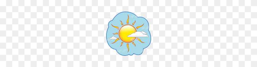 160x160 Abeka Clip Art Daytime With Sun And Clouds In Sky - Sunshine Clipart PNG