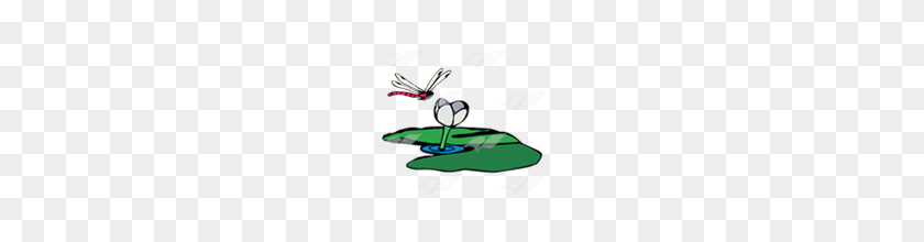 160x160 Abeka Clip Art Dragonfly And Lily Pad With Lily - Lily Pad PNG