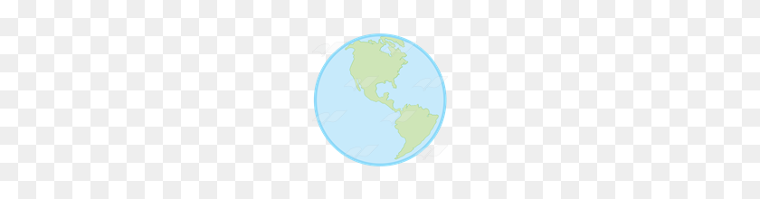160x160 Abeka Imágenes Prediseñadas De La Tierra Que Muestra El Norte Y El Sur De América - América Del Norte Mapa De Imágenes Prediseñadas
