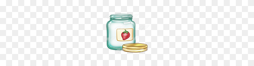 160x160 Abeka Clip Art Empty Strawberry Jam Jar With Lid - Strawberry Jam Clipart