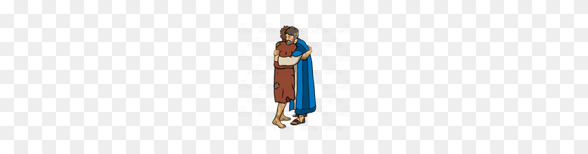 160x160 Abeka Clip Art Father And Prodigal Son Hugging - Father And Son PNG
