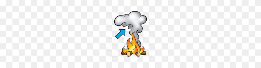 160x160 Abeka Clip Art Fire And Smoke With An Arrow Pointing To Smoke - Fire Smoke PNG
