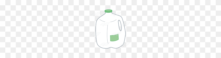 160x160 Abeka Clip Art Gallon Milk Jug With A Green Cap - Milk Jug Clipart