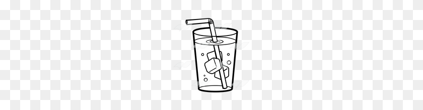 160x160 Abeka Clip Art Glass Of Ice Water With A Straw - Water Line Clipart