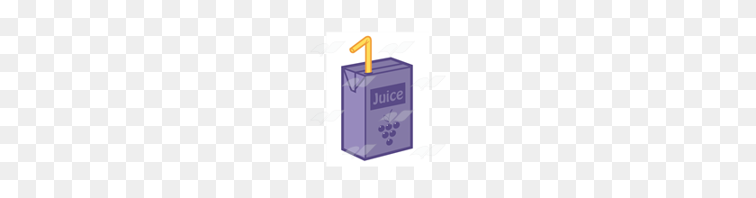 160x160 Abeka Clip Art Grape Juice Box With A Yellow Straw - Juice Box PNG