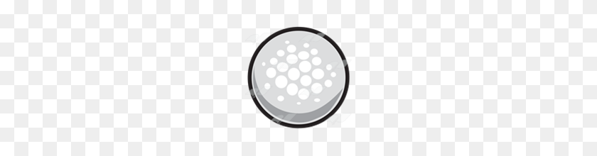 160x160 Абека Клипарт Серый Мяч Для Гольфа С Белыми Точками - Белые Точки Png