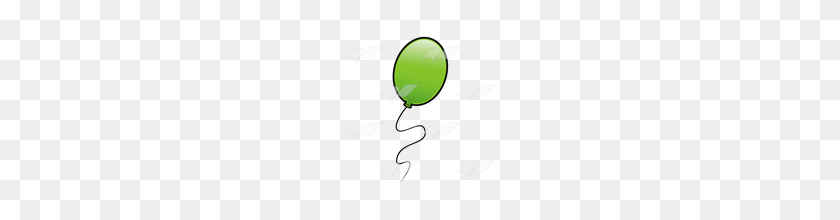160x160 Abeka Clip Art Green Balloon With String - Green Balloon Clipart