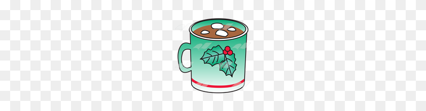 160x160 Abeka Clip Art Green Christmas Mug With Hot Chocolate - Clipart Hot Chocolate