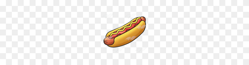 160x160 Abeka Clipart Hot Dog En Bollo Con Ketchup Y Mostaza - Hot Dogs Png