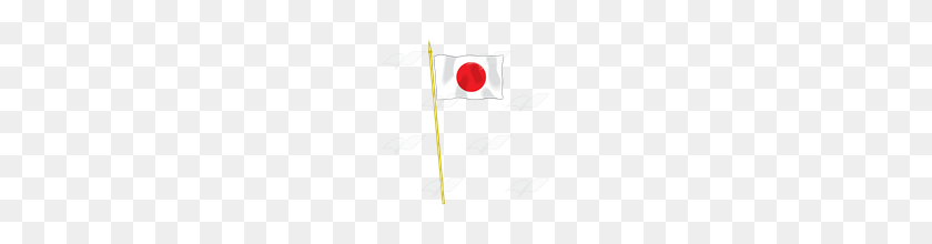 160x160 Абека Клипарт Японского Флага - Флагшток Png