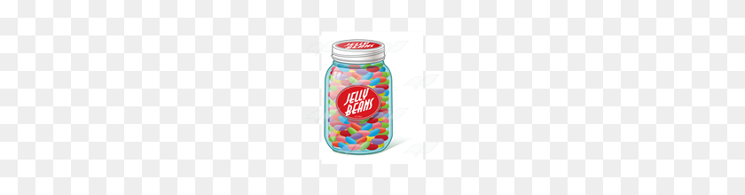 160x160 Abeka Clip Art Jelly Beans Jar - Jelly Beans PNG