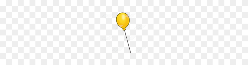 160x160 Abeka Clip Art One Yellow Balloon On A String - Yellow Balloon PNG