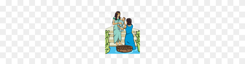 160x160 Abeka Clip Art Out Of The River Pharaoh's Daughter, Servant - Moses And Pharaoh Clipart