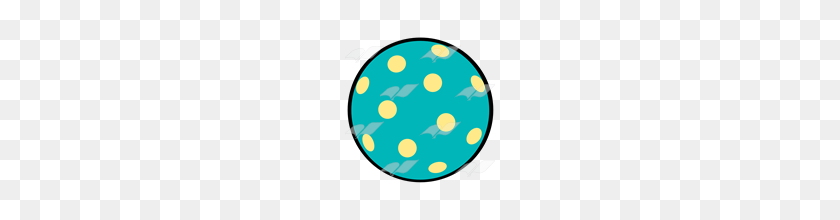 Abeka Clip Art Polka Dot Ball Blue And Yellow - Polka Dot PNG