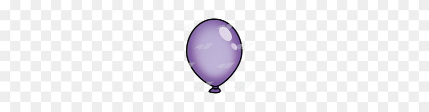 160x160 Abeka Clip Art Purple Balloon Without String - Balloon String PNG