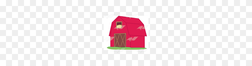 160x160 Abeka Clip Art Red Barn With Hayloft - Red Barn Clipart
