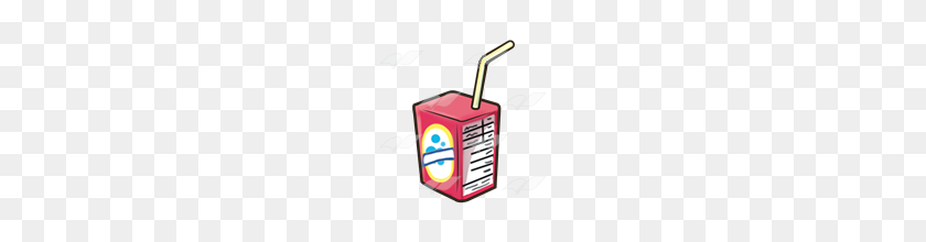 160x160 Abeka Clip Art Red Juice Box With A Yellow Straw - Juice Box PNG