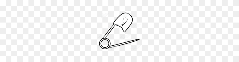 160x160 Abeka Clip Art Safety Pin Open - Safety Pin PNG