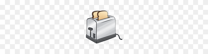 160x160 Abeka Clip Art Silver Toaster With Two Pieces Of Toast - Toaster Clipart
