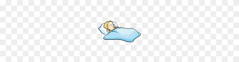 160x160 Abeka Clip Art Sleeping Baby With A Blue Blanket - Sleeping Baby Clipart
