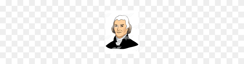 160x160 Abeka Imágenes Prediseñadas De Thomas Jefferson - Thomas Jefferson Png