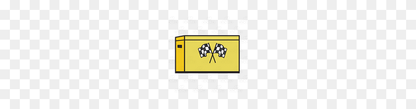 160x160 Abeka Clipart Caja De Juguetes Con Banderas A Cuadros - Toybox Clipart